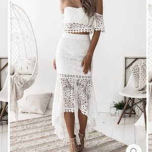 Jaus Celine White Lace Set XS